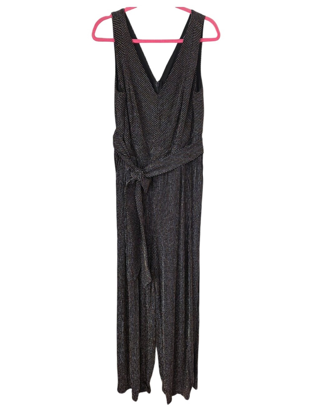 Torrid size 1 black gold sleeveless jumpsuit
